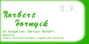 norbert hornyik business card